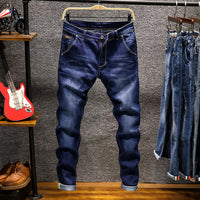 2019 New Fashion Boutique Stretch Casual Mens Jeans / Skinny Jeans Men Straight Mens Denim Jeans / Male Stretch Trouser Pants