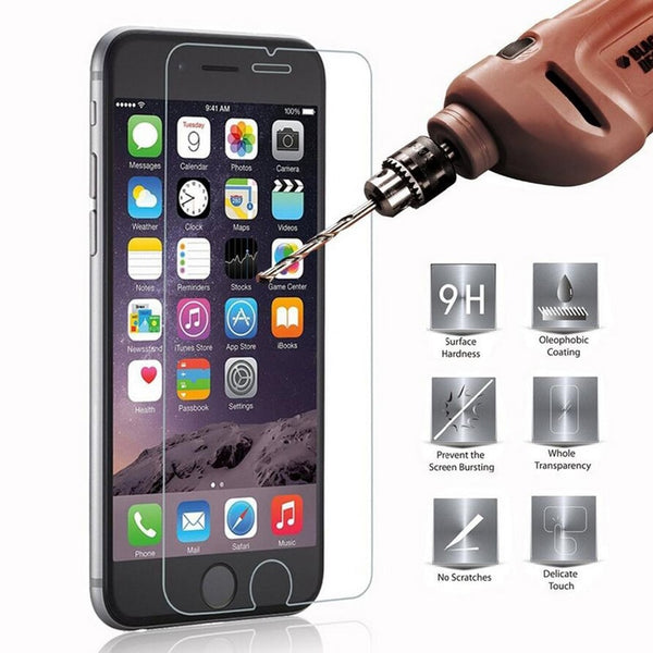 2.5D 9H Screen Protector Tempered Glass For iPhone 6 6S 5S 7 8 SE 4S 5 5C XR XS Max Toughened Glas For iPhone 7 6 6S Flim Glass