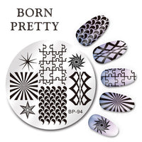 BORN PRETTY Square Nail Art Stamp Template Flower Vine Rose Leaves Floral Image Pattern Printing Plate for Manicure Stencil 6cm