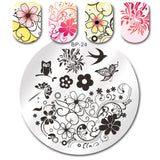 BORN PRETTY Square Nail Art Stamp Template Flower Vine Rose Leaves Floral Image Pattern Printing Plate for Manicure Stencil 6cm