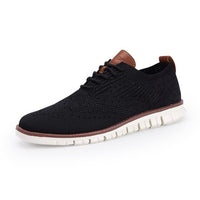 Casual Knitted Mesh Men's Shoes Solid Shallow Lace Up Lightweight Soft Men Sneakers Shoes Breathable Man Footwear Flats 39-46