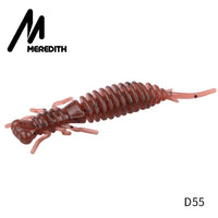 MEREDITH Larva Soft Lures 50mm 62mm 85mm Artificial Lures Fishing Worm Silicone Bass Pike Minnow Swimbait Jigging Plastic Baits