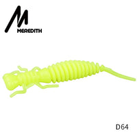 MEREDITH Larva Soft Lures 50mm 62mm 85mm Artificial Lures Fishing Worm Silicone Bass Pike Minnow Swimbait Jigging Plastic Baits