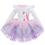 Toddler Kids Baby Girls Summer White Dresses Long Sleeve Party Prom Costume Girl Pageant Dancing Frocks Lace Tutu Layered Dress