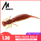 MEREDITH Larva Soft Lures 50mm 62mm 85mm Artificial Lures Fishing Worm Silicone Bass Pike Minnow Swimbait Jigging Plastic Baits