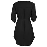 Women Polyester Solid Casual Straight Regular Above Knee Natural Mini Dress